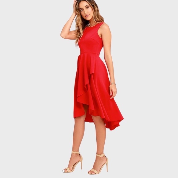 Lulus Dresses & Skirts - Lulu’s Chance To Dance Red High Low Dress Large‎